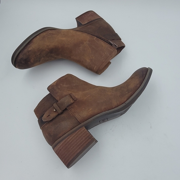 Korks by Kork-Ease Sonya Brown Leather Ankle Boots Size 10 - Picture 13 of 15